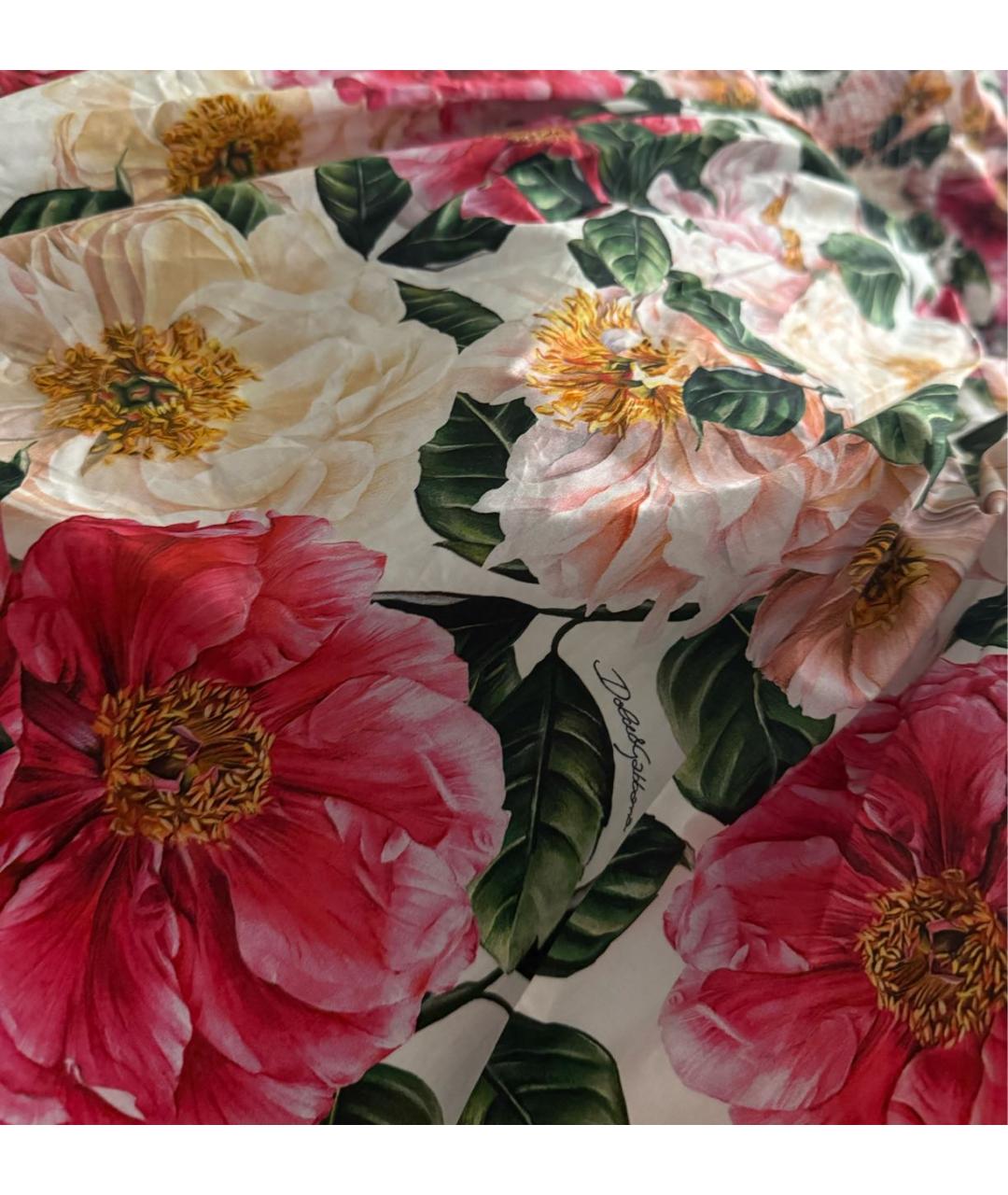 DOLCE&GABBANA Мульти хлопковое повседневное платье, фото 5