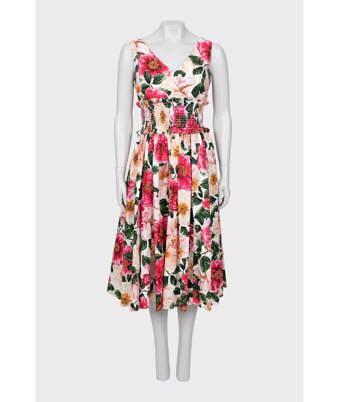 DOLCE&GABBANA Мульти хлопковое повседневное платье, фото 6