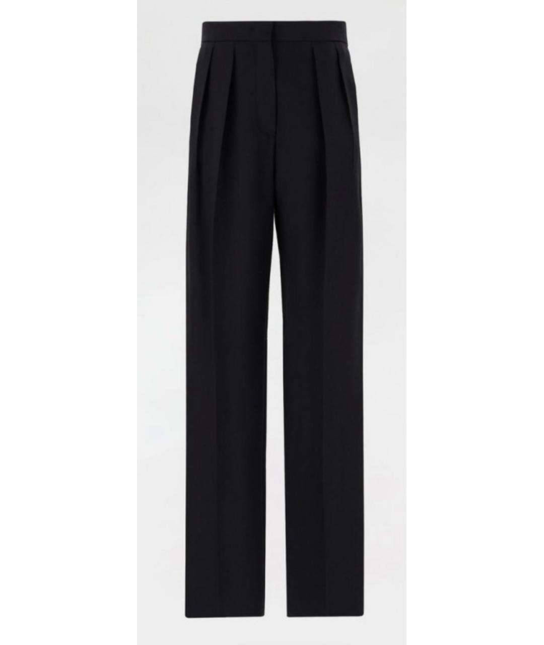 SPORTMAX Черные хлопковые брюки широкие, фото 5