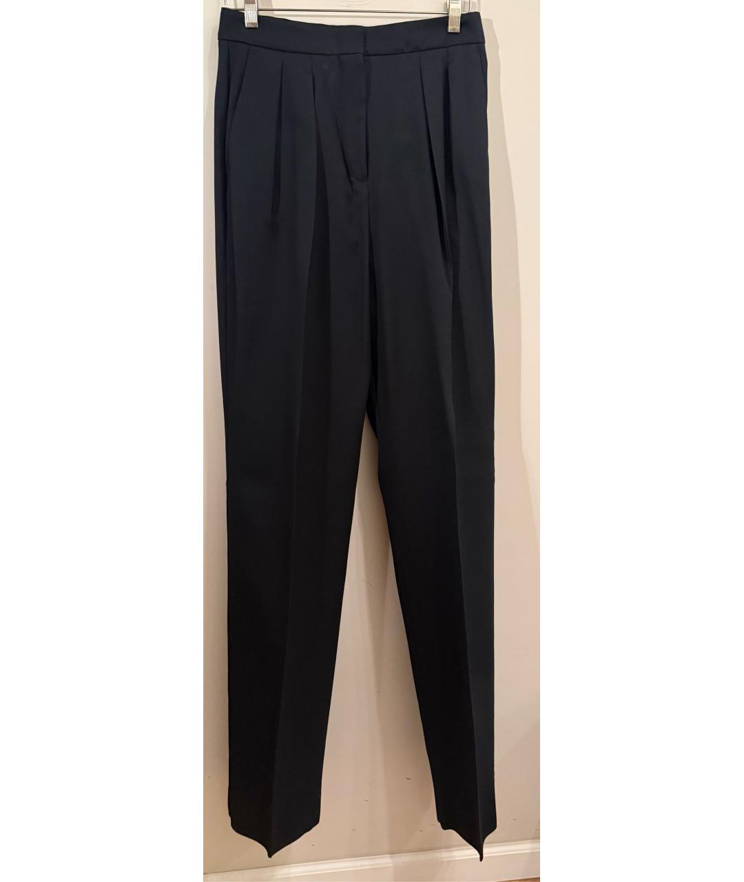 SPORTMAX Черные хлопковые брюки широкие, фото 7