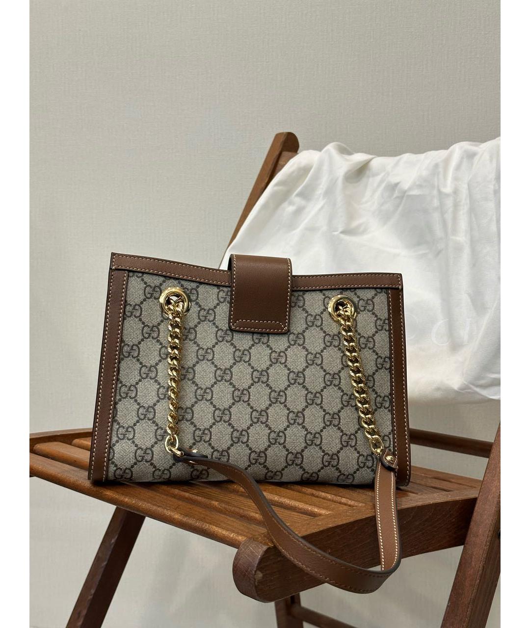 GUCCI Бежевая сумка тоут, фото 3