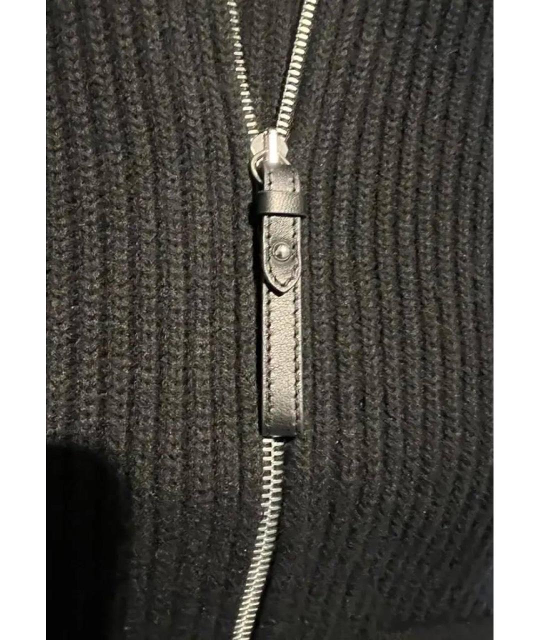 HERMES Черный шерстяной кардиган, фото 3