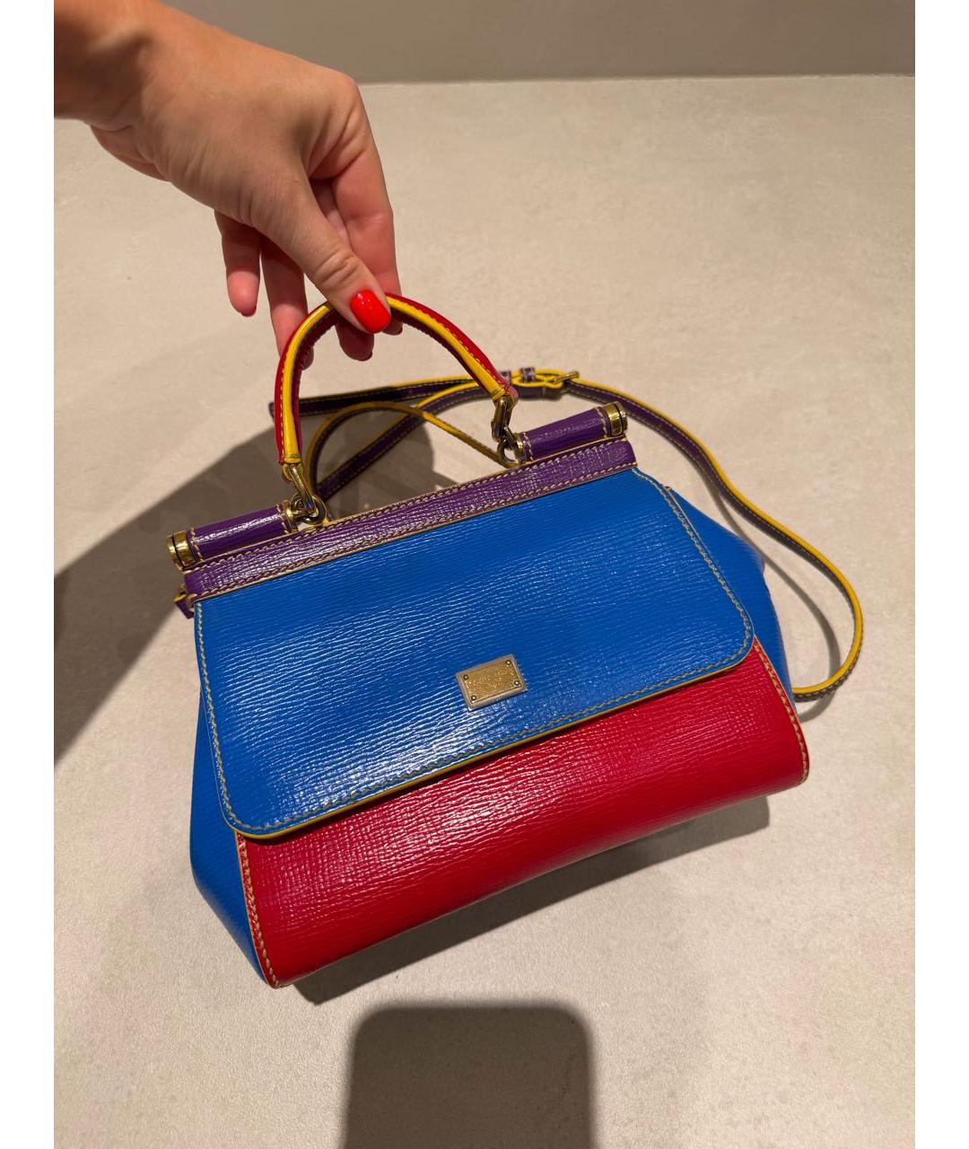 DOLCE&GABBANA Мульти кожаная сумка с короткими ручками, фото 9