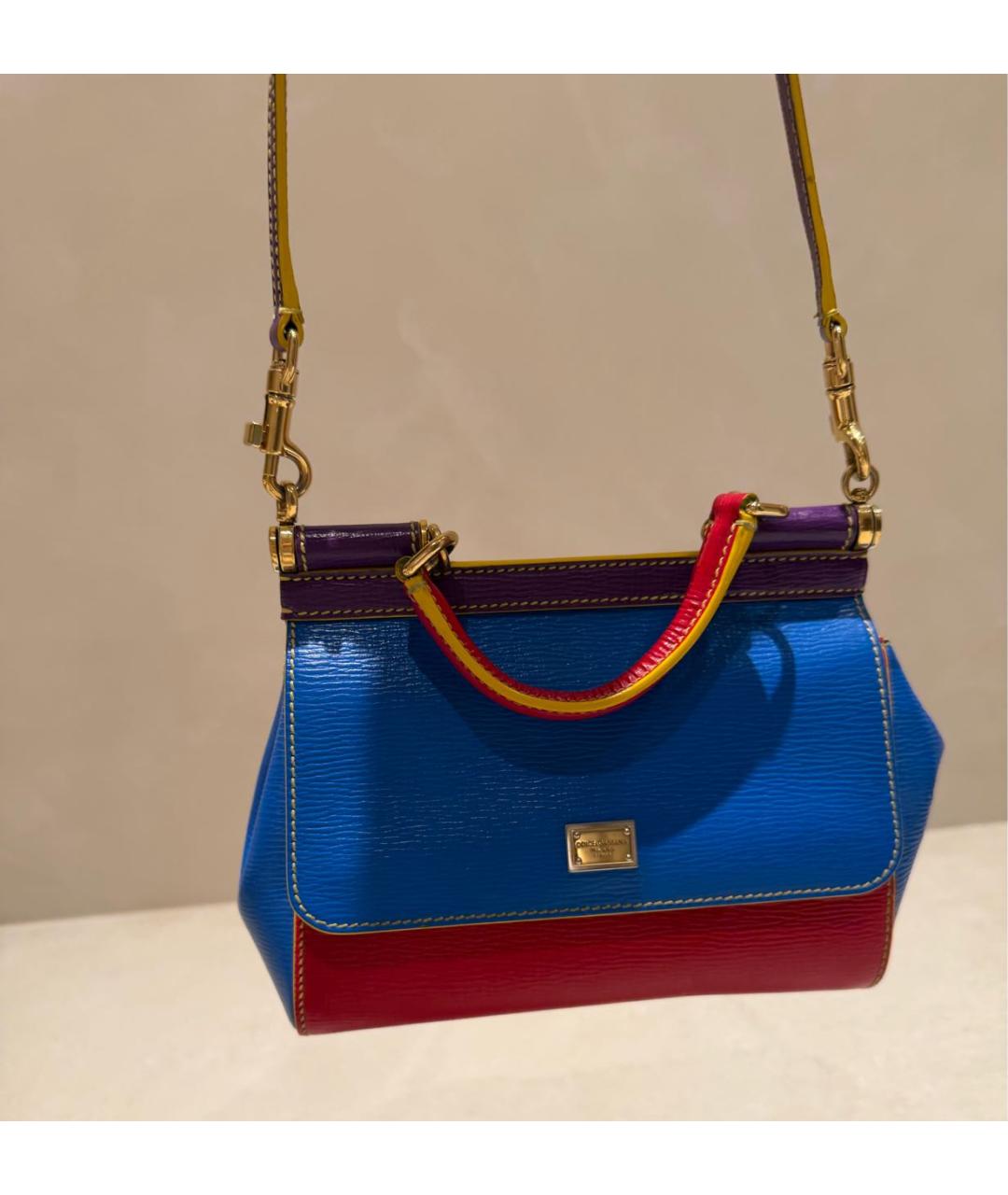 DOLCE&GABBANA Мульти кожаная сумка с короткими ручками, фото 7