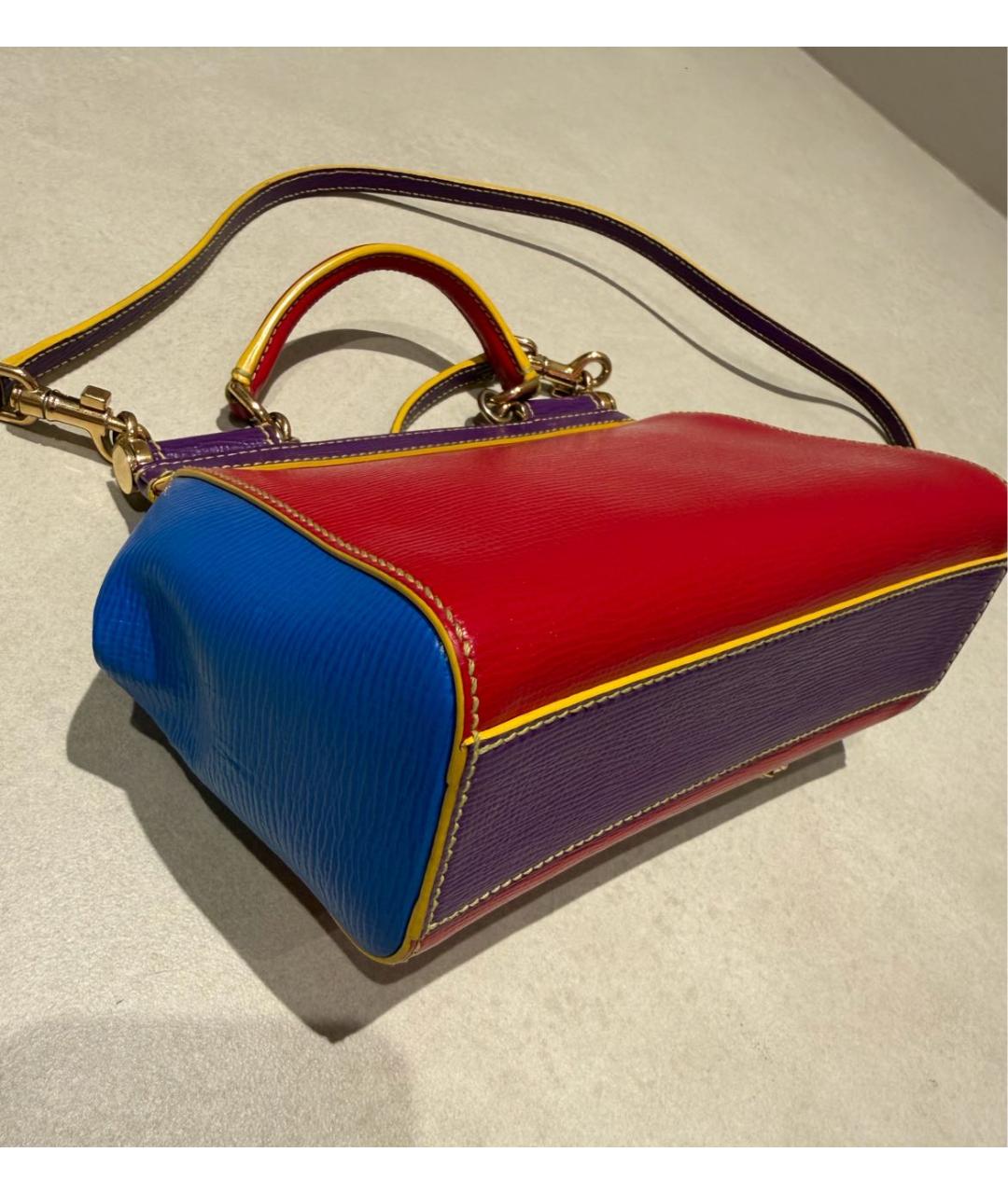 DOLCE&GABBANA Мульти кожаная сумка с короткими ручками, фото 8