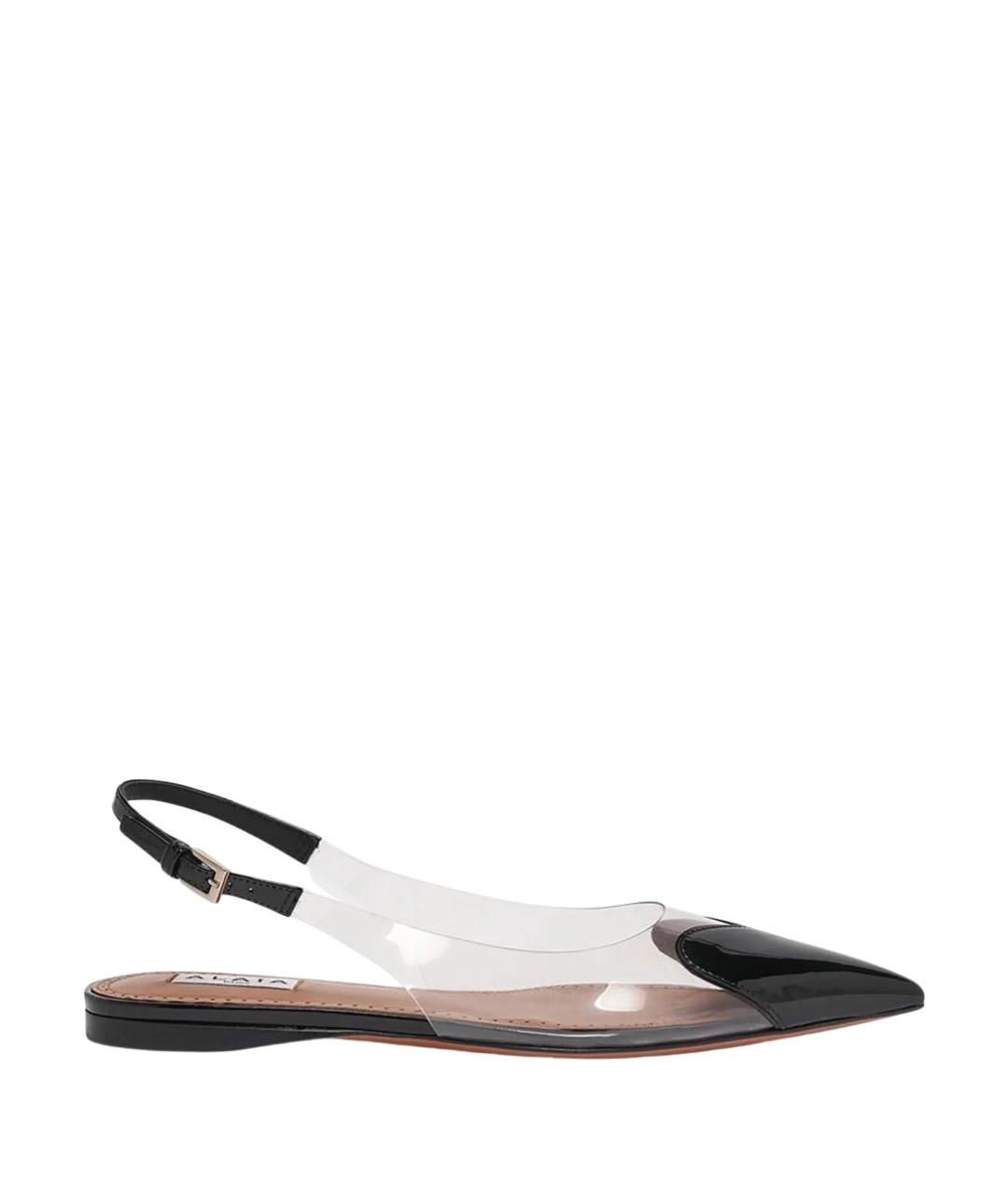 ALAIA Черные кожаные балетки, фото 1