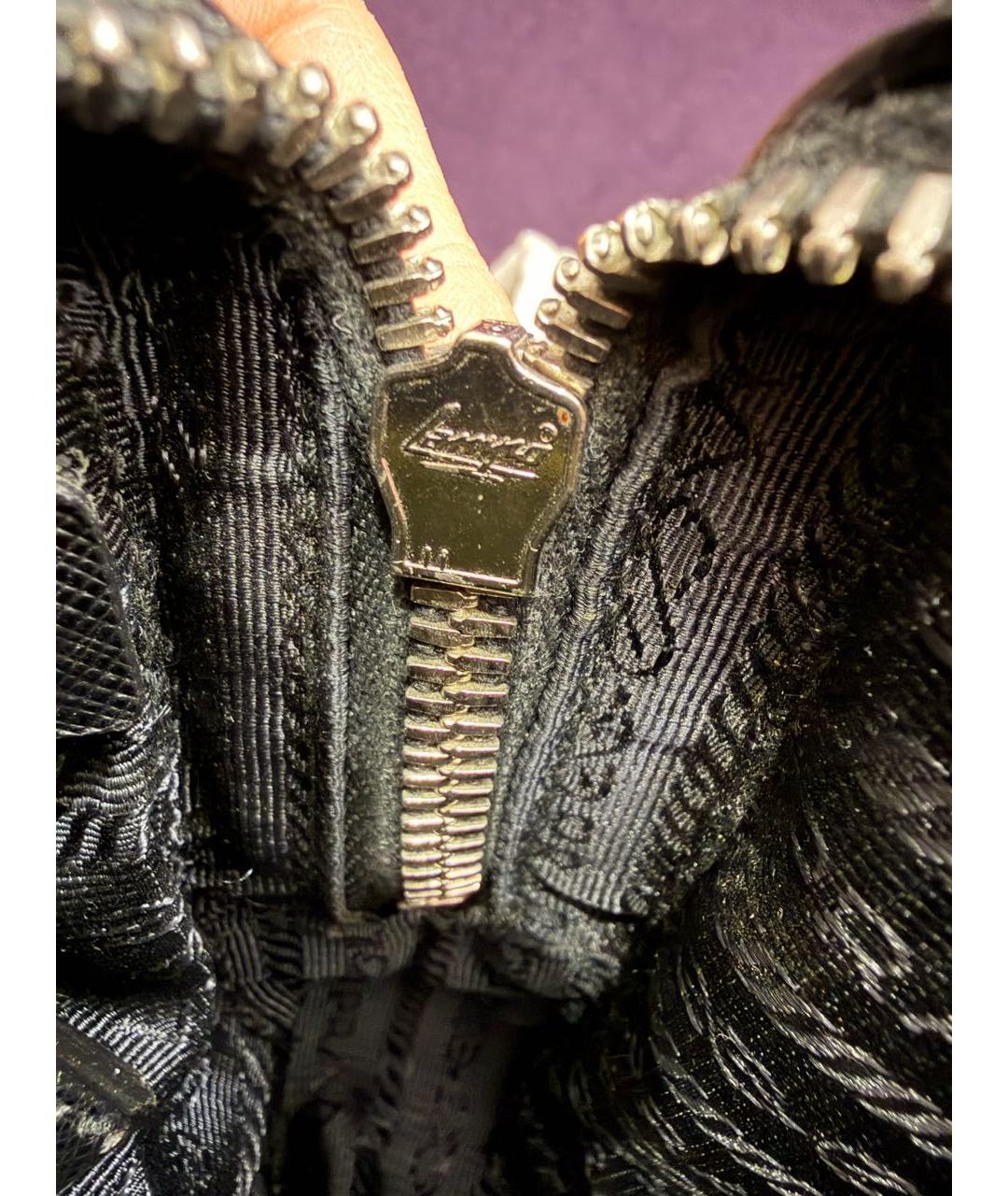 PRADA Черная кожаная барсетка, фото 5