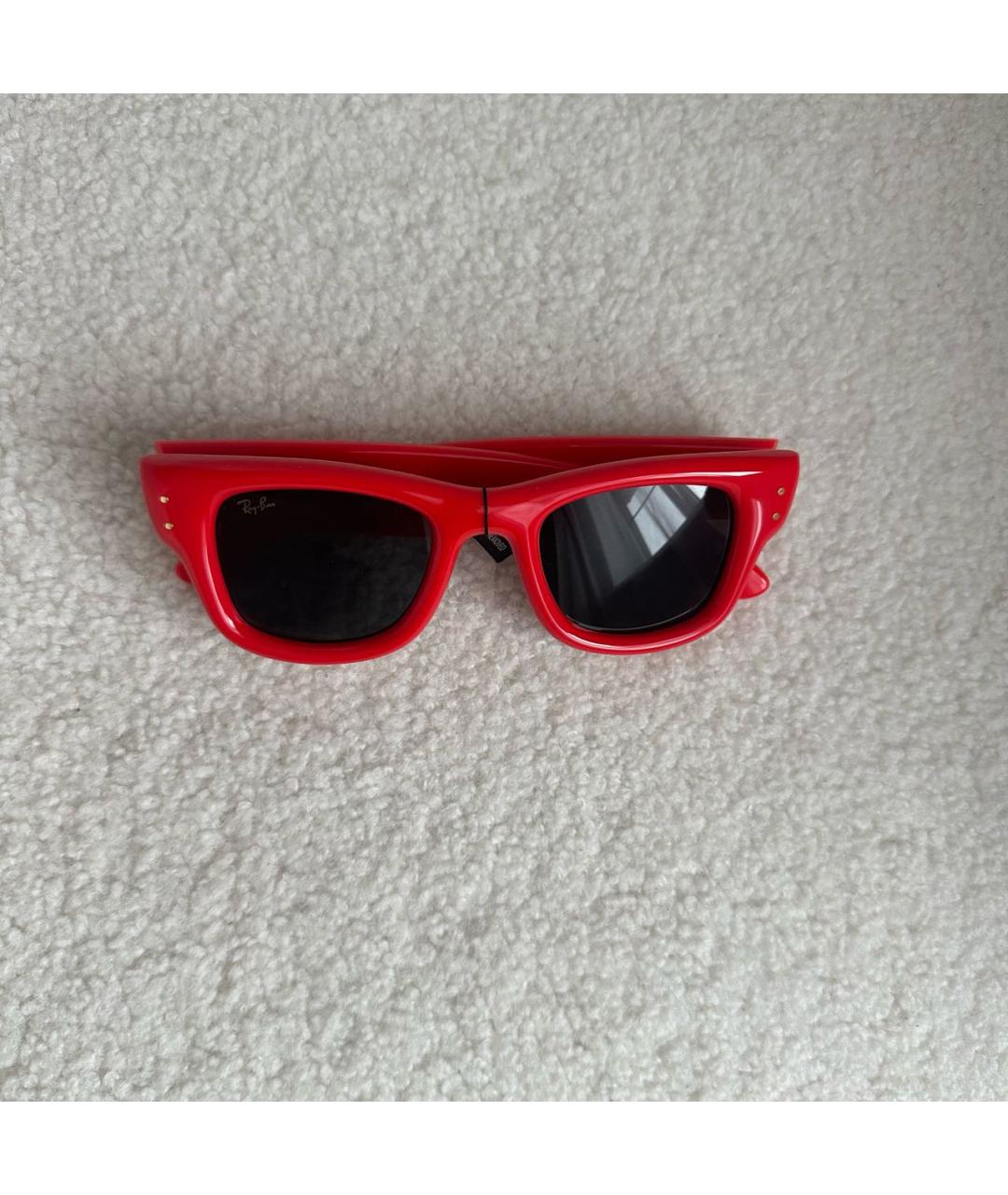 RAY BAN Красные пластиковые солнцезащитные очки, фото 6