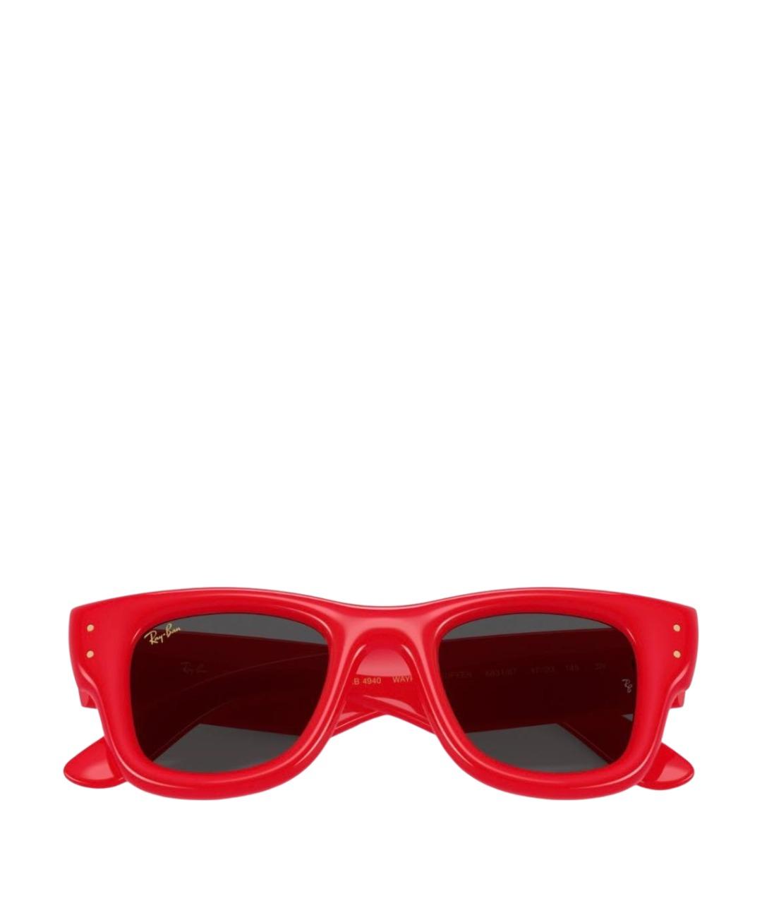 RAY BAN Красные пластиковые солнцезащитные очки, фото 1