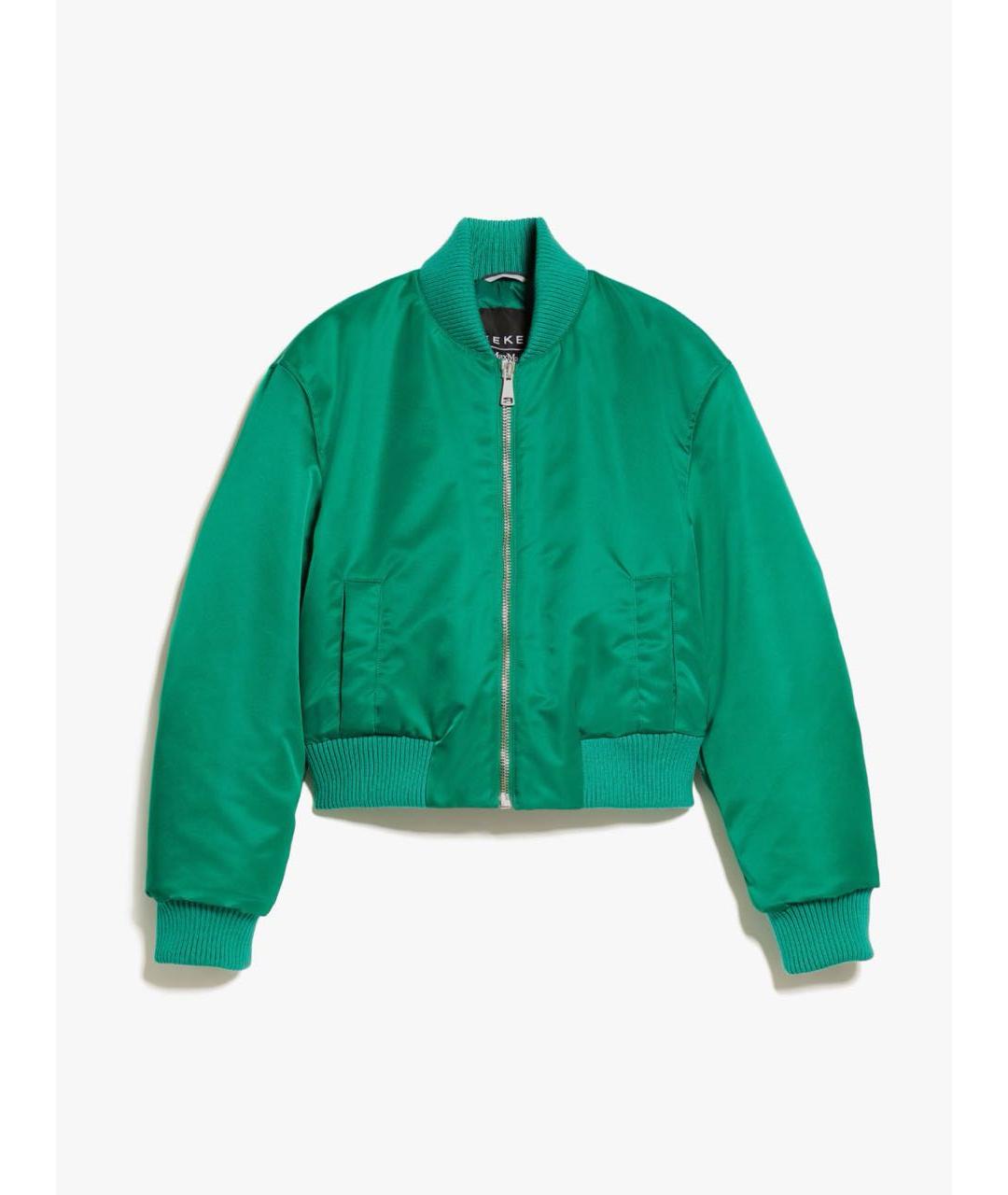 WEEKEND MAX MARA Зеленая атласная куртка, фото 6