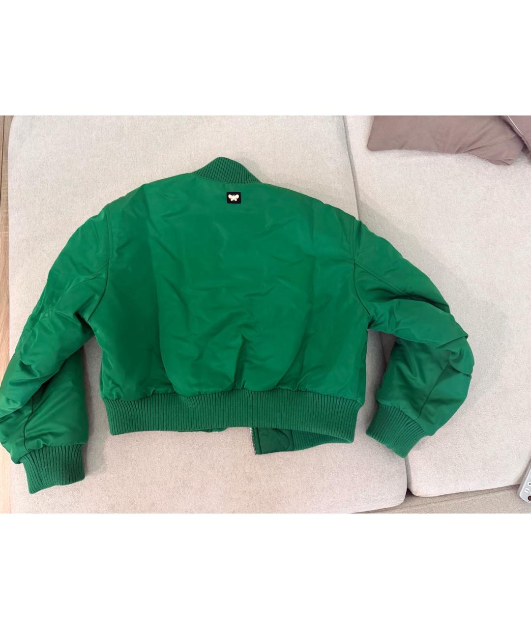 WEEKEND MAX MARA Зеленая атласная куртка, фото 3