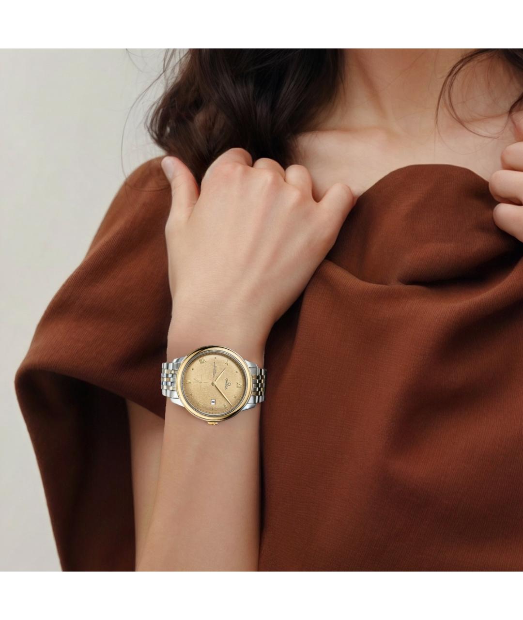 OMEGA Золотые часы из золота и стали, фото 5