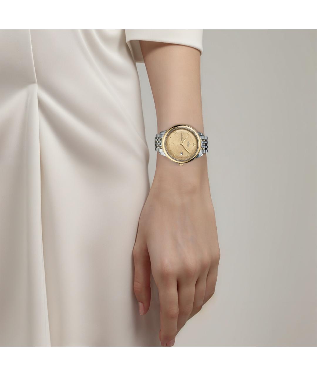 OMEGA Золотые часы из золота и стали, фото 2