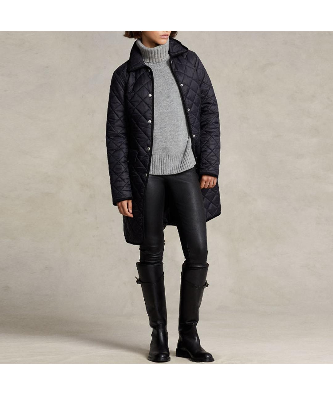 POLO RALPH LAUREN Черное пальто, фото 2