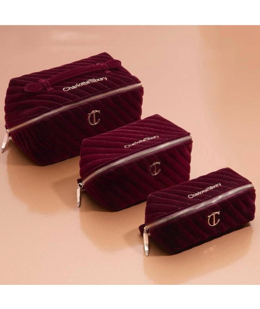 CHARLOTTE TILBURY Бордовая косметичка, фото 3