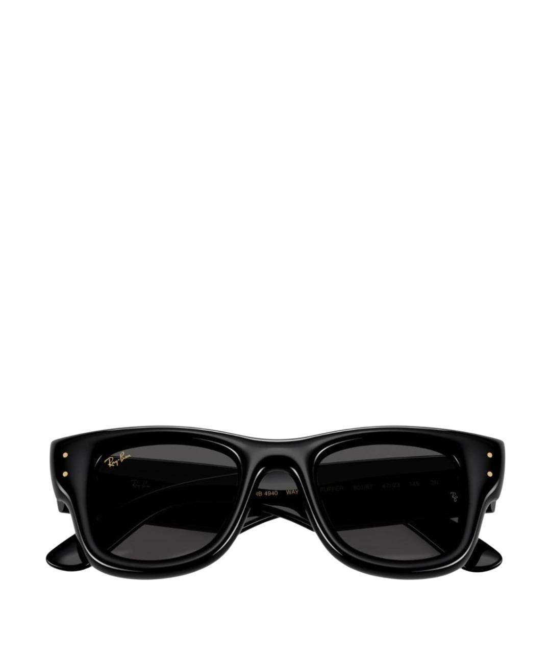 RAY BAN Черные пластиковые солнцезащитные очки, фото 1