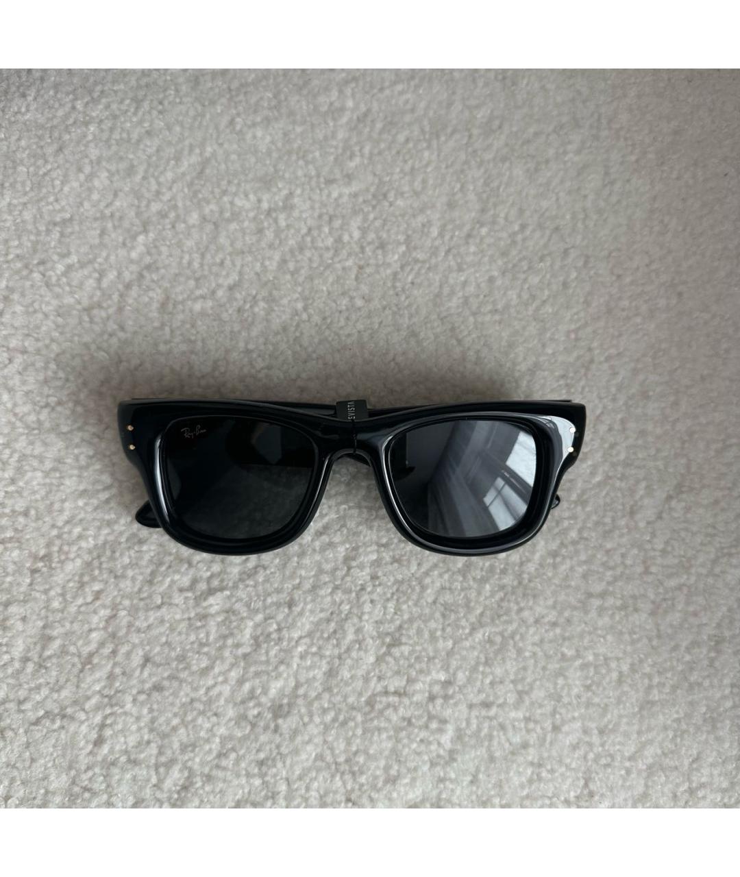 RAY BAN Черные пластиковые солнцезащитные очки, фото 4