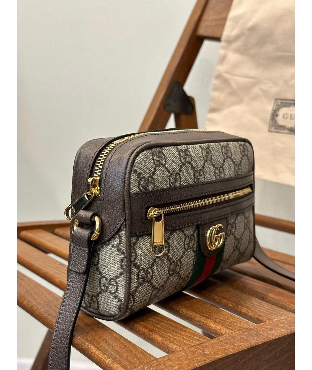 GUCCI Коричневая сумка через плечо, фото 3