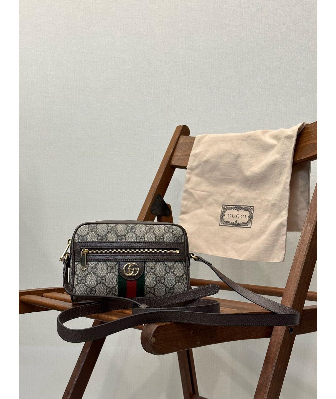 GUCCI Коричневая сумка через плечо, фото 5