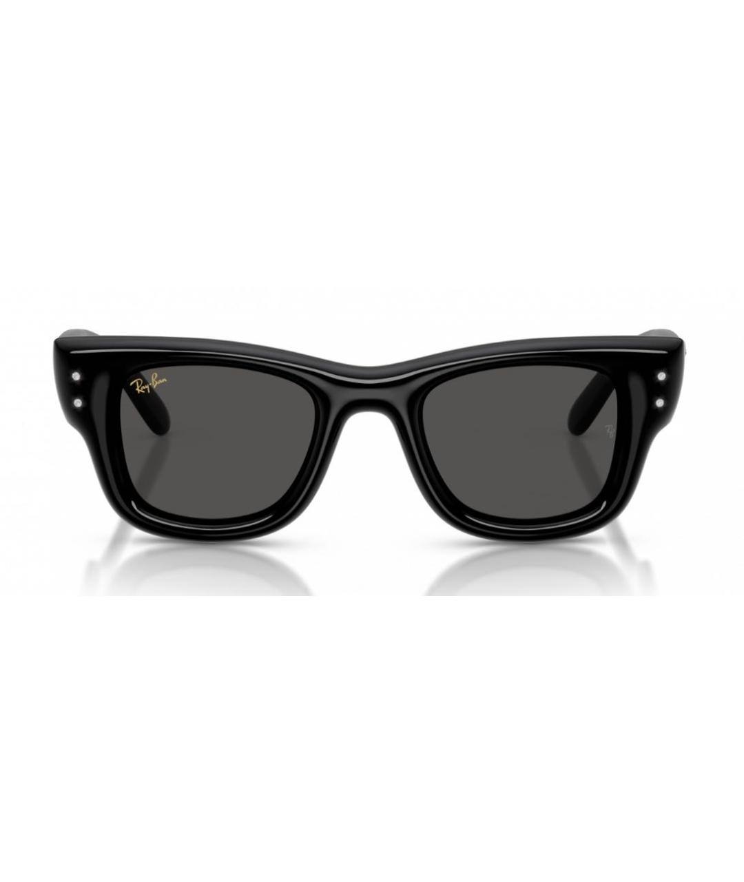 RAY BAN Черные пластиковые солнцезащитные очки, фото 9