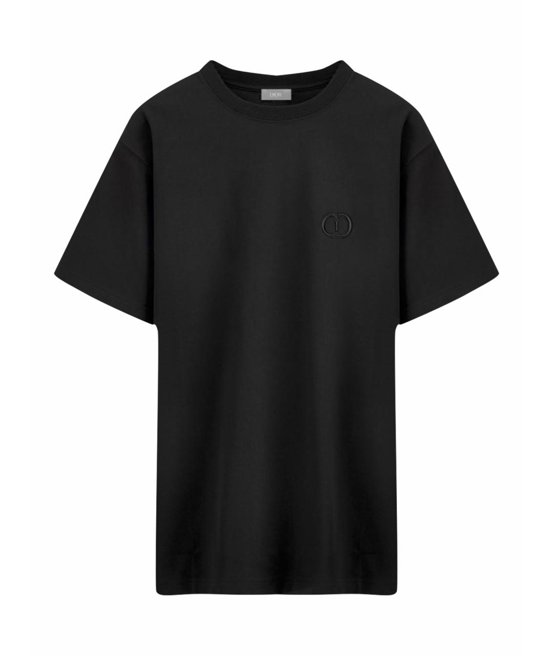 CHRISTIAN DIOR Черная хлопковая футболка, фото 1