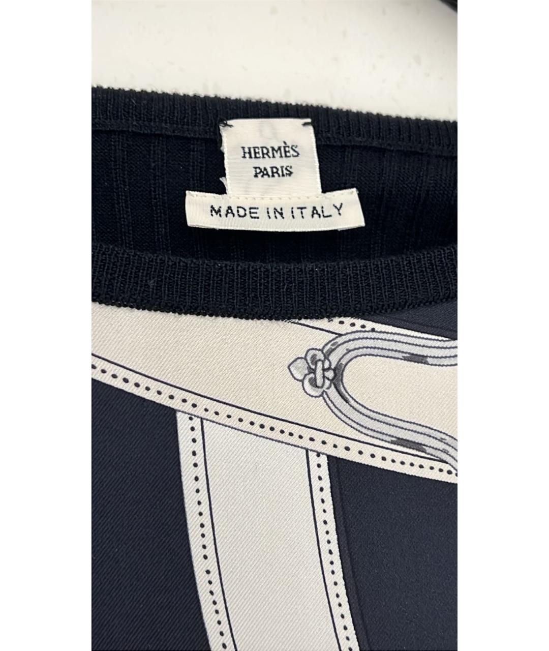 HERMES Синий шелковый джемпер / свитер, фото 4