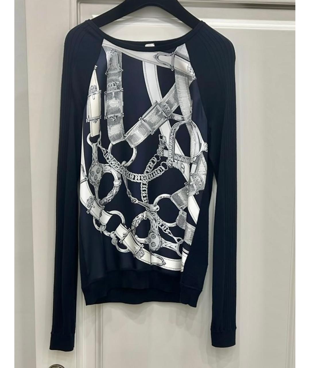 HERMES Синий шелковый джемпер / свитер, фото 6