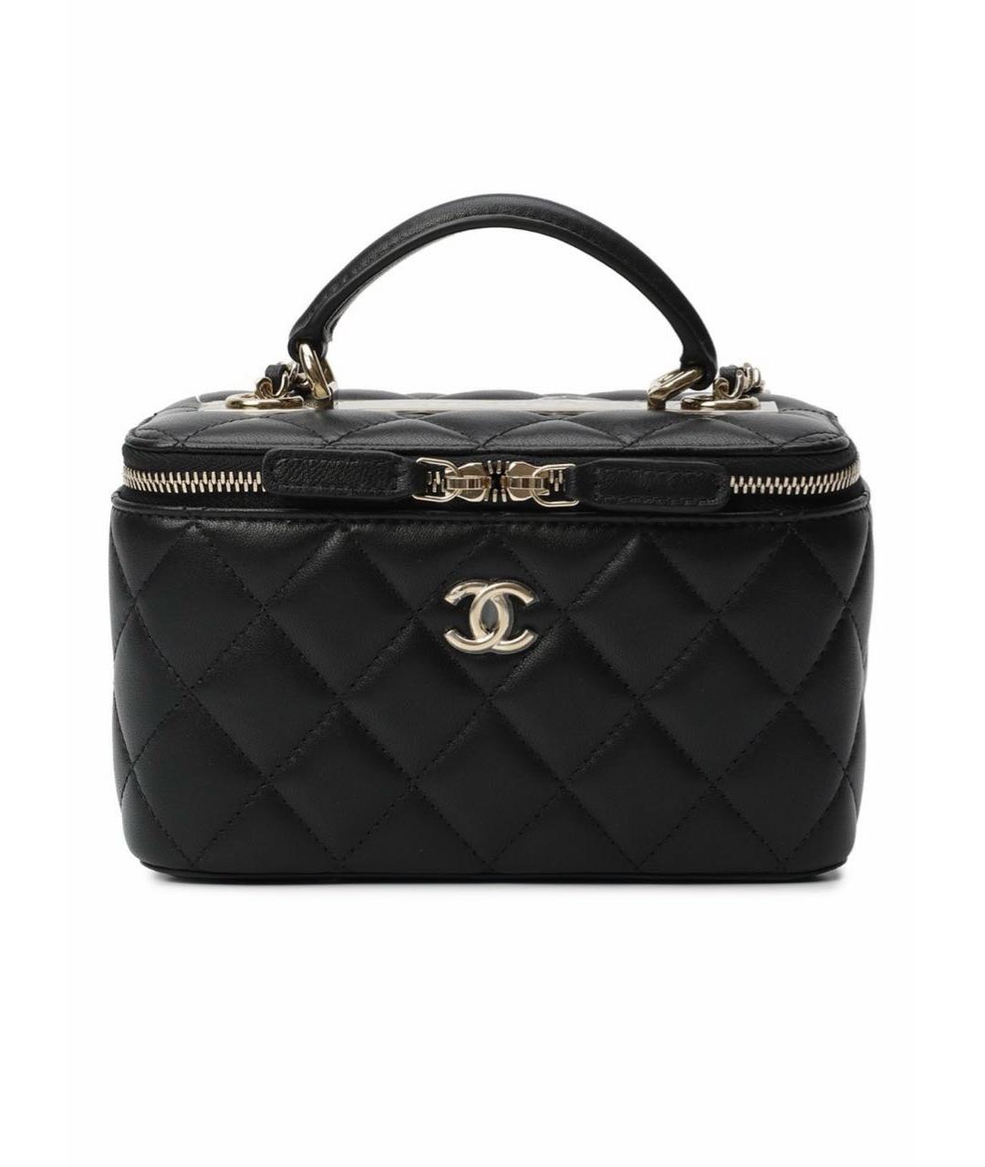 CHANEL Черная кожаная сумка через плечо, фото 9
