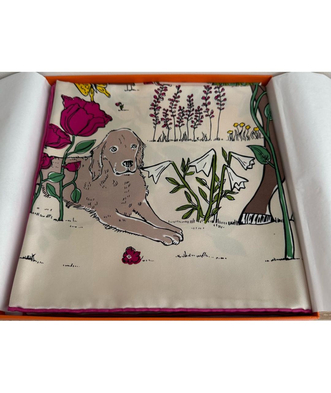 HERMES Мульти шелковый платок, фото 4