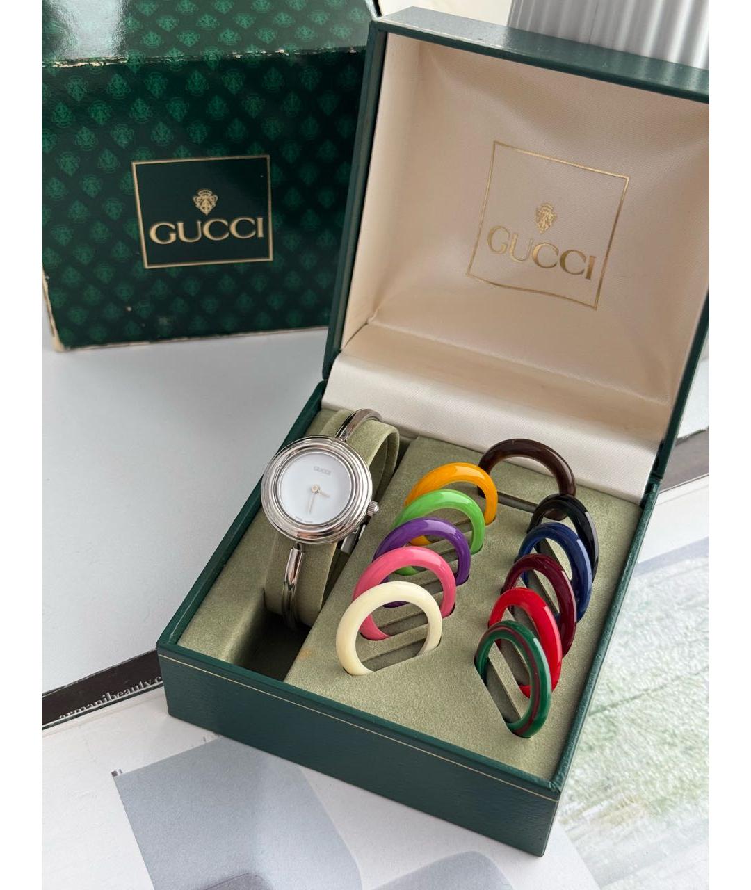 GUCCI Серебряные стальные часы, фото 2