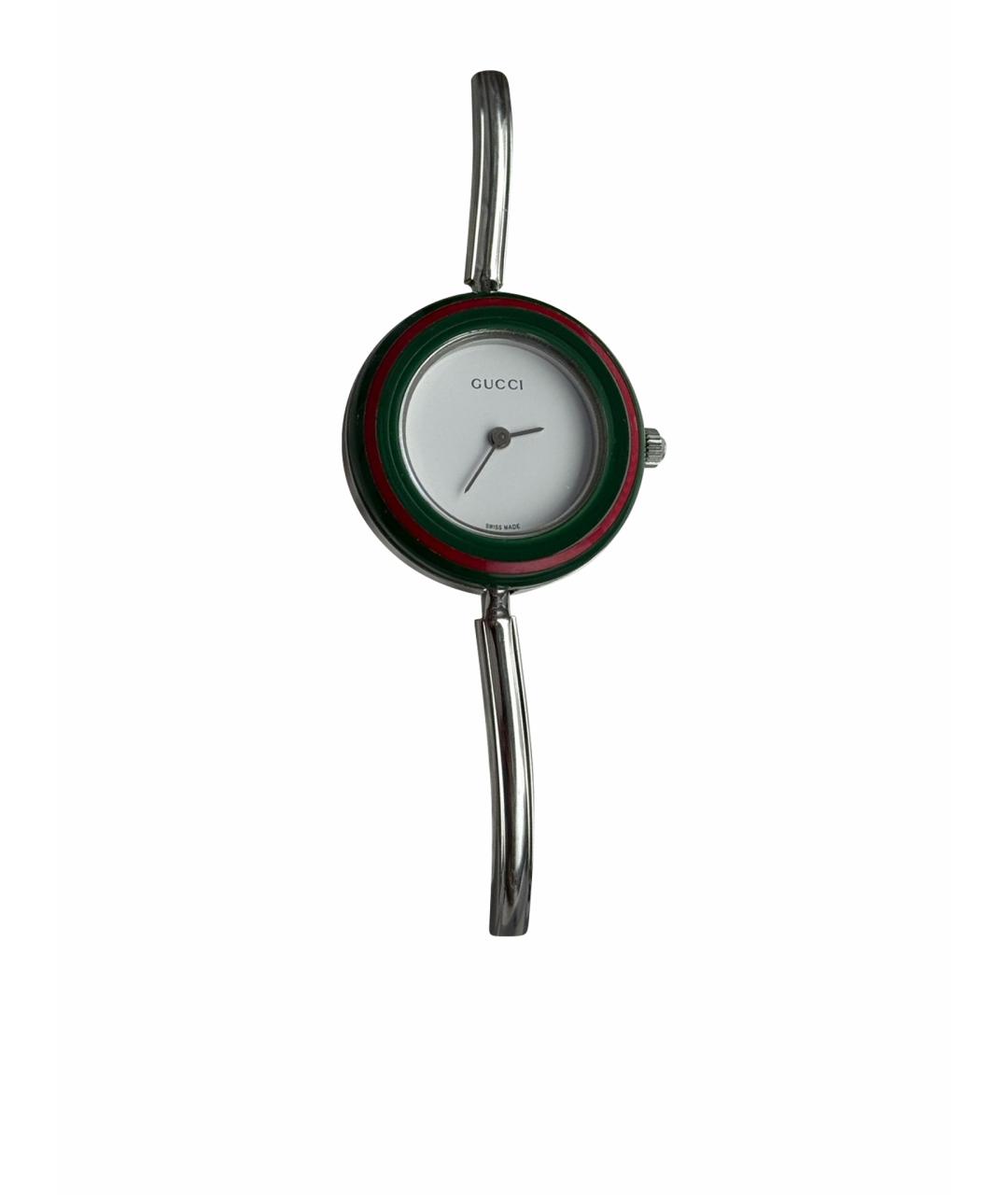 GUCCI Серебряные стальные часы, фото 1