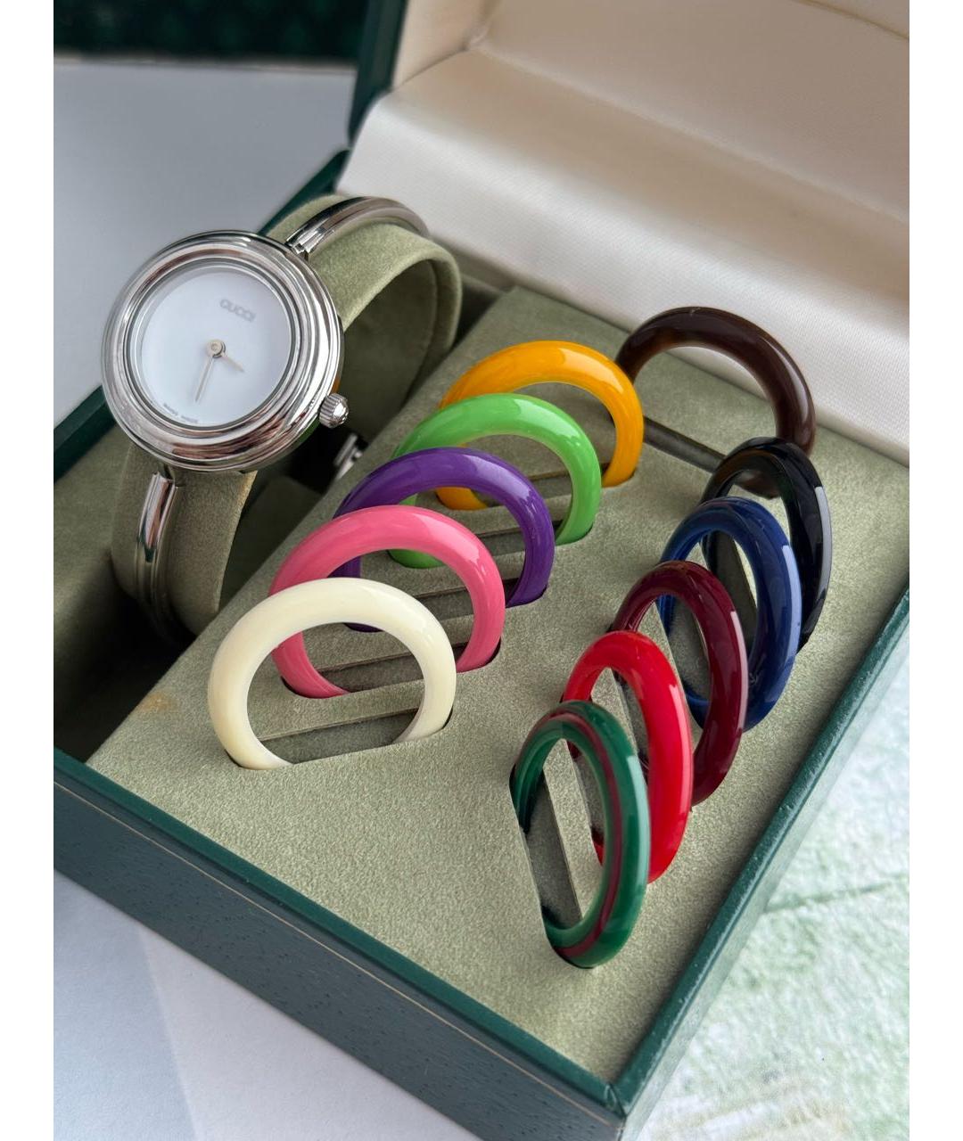 GUCCI Серебряные стальные часы, фото 3