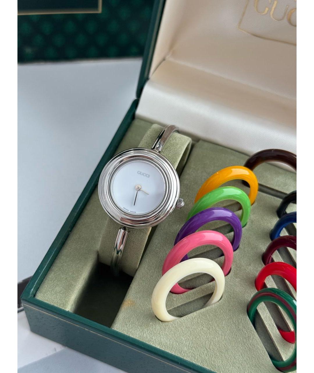 GUCCI Серебряные стальные часы, фото 4