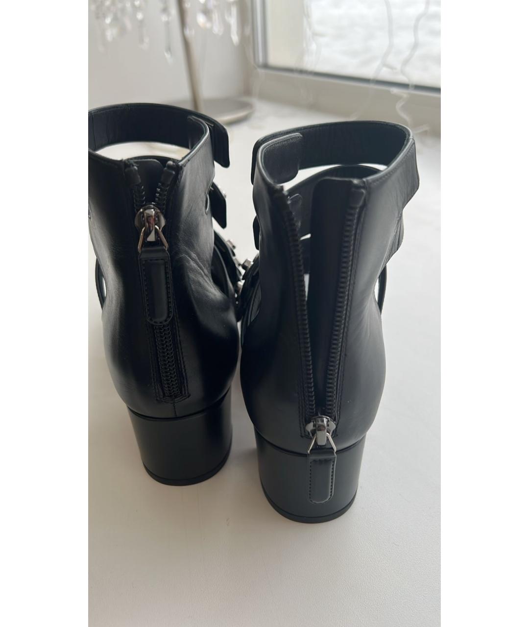 CHANEL Черные кожаные босоножки, фото 6