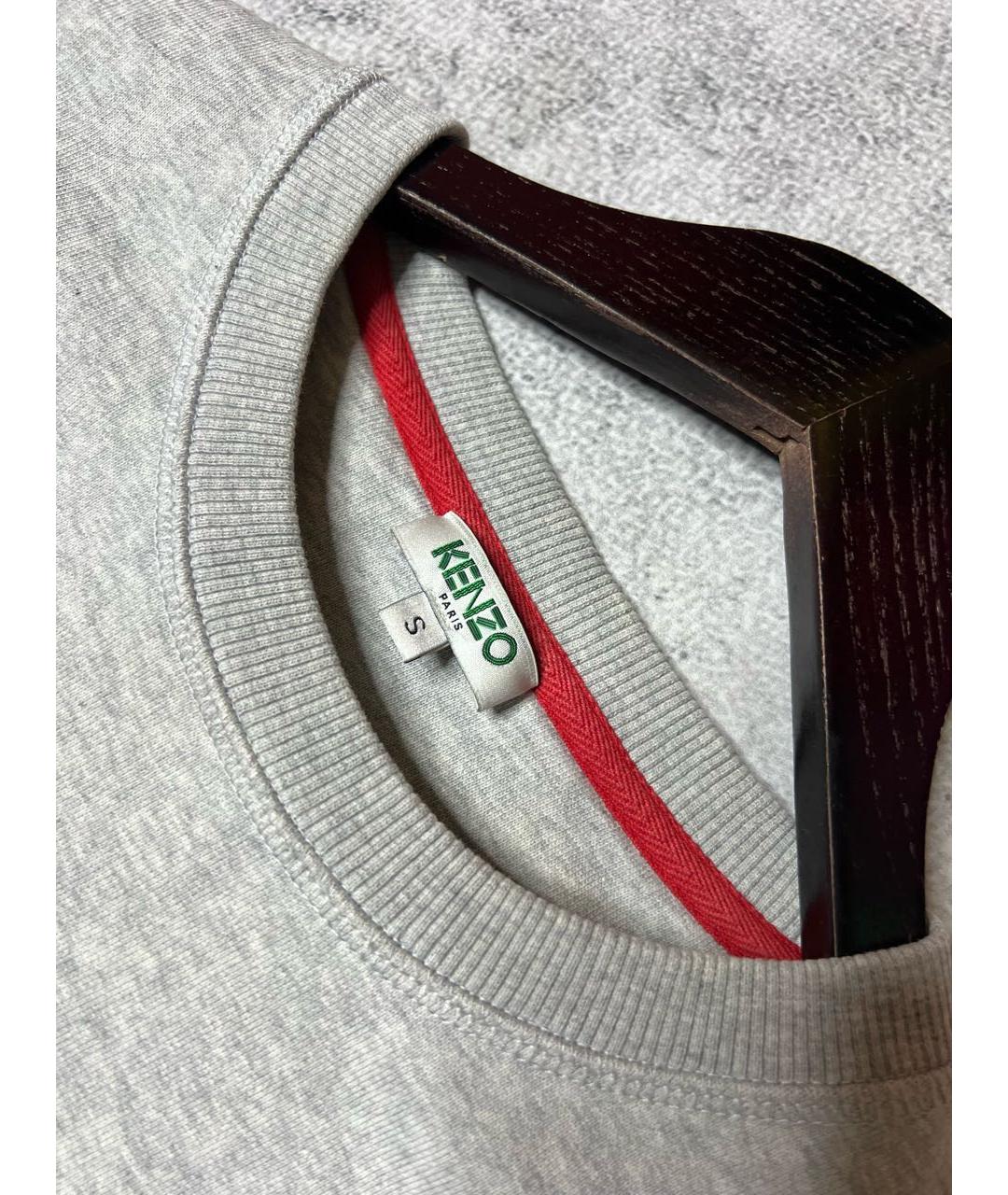 KENZO Серый хлопковый джемпер / свитер, фото 5