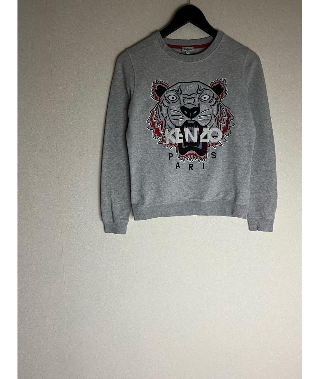 KENZO Серый хлопковый джемпер / свитер, фото 2