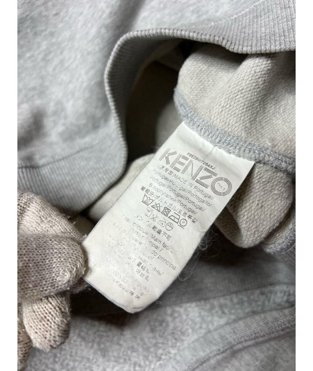 KENZO Серый хлопковый джемпер / свитер, фото 6