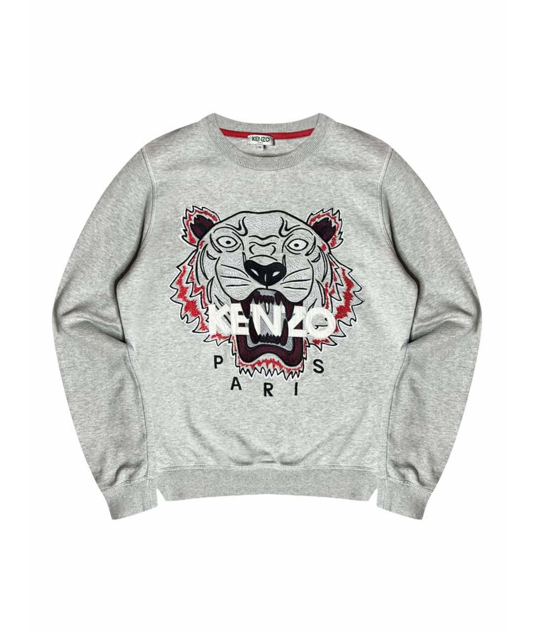 KENZO Серый хлопковый джемпер / свитер, фото 1