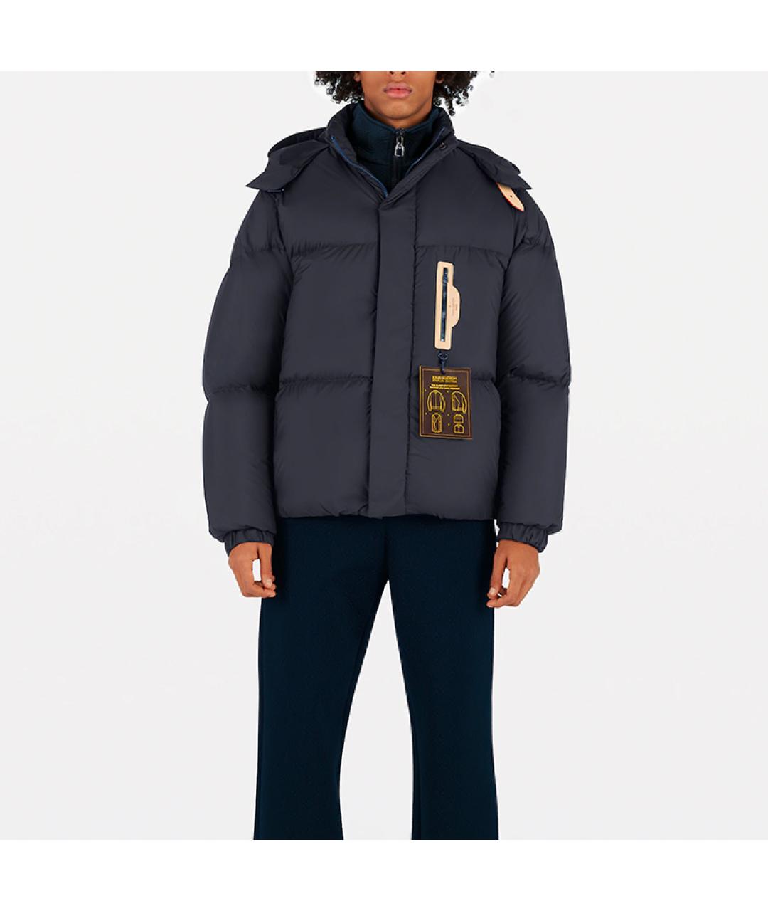 LOUIS VUITTON Темно-синий пуховик, фото 3