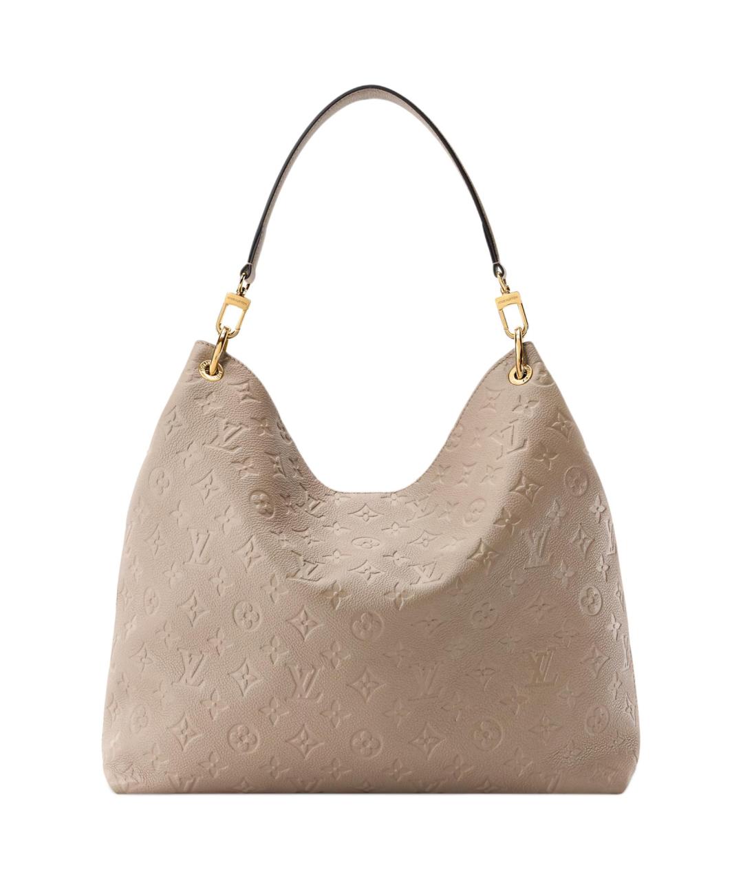 LOUIS VUITTON Коричневая кожаная сумка через плечо, фото 3