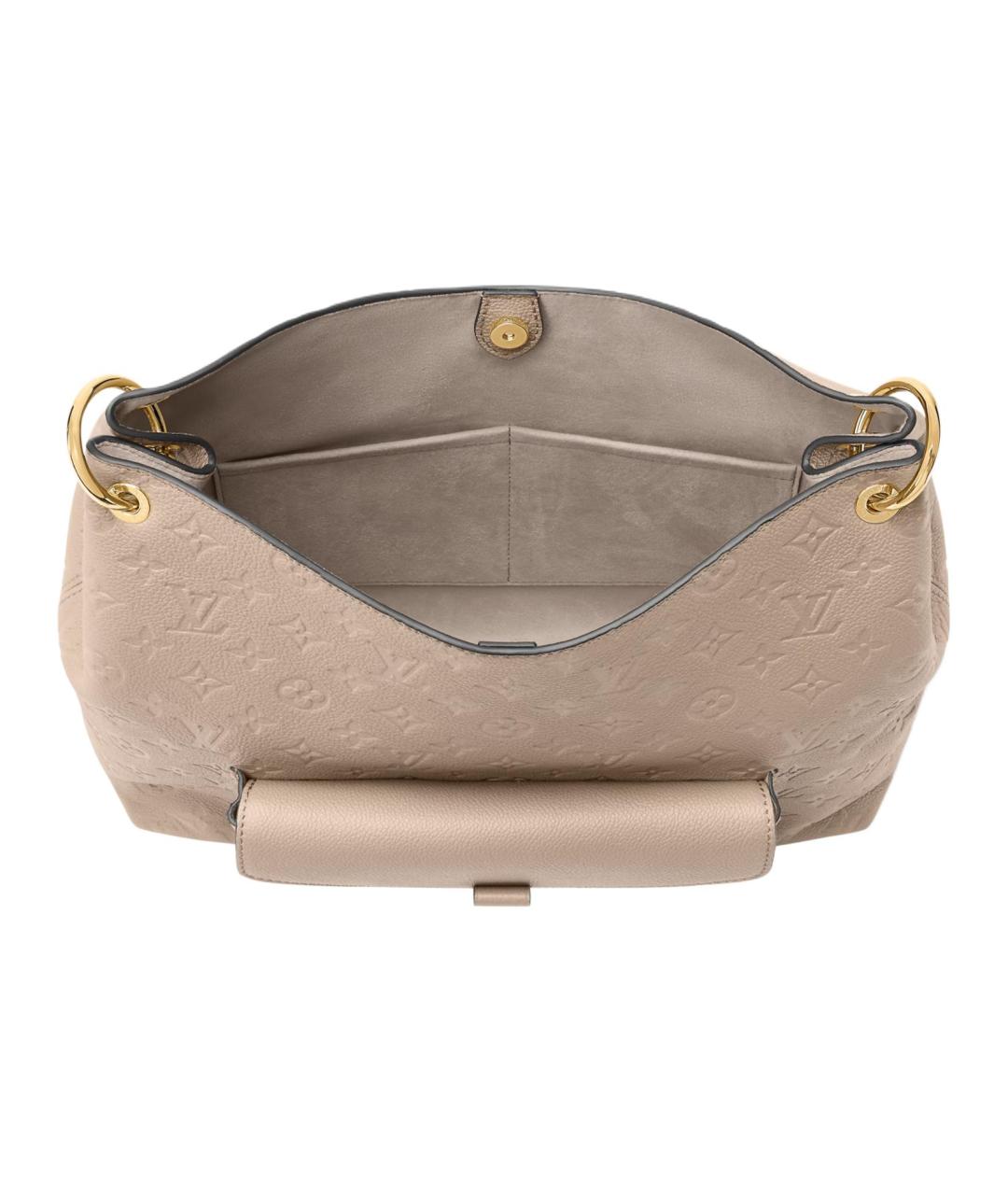 LOUIS VUITTON Коричневая кожаная сумка через плечо, фото 4