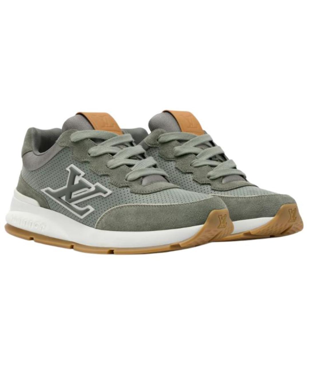 LOUIS VUITTON Зеленые низкие кроссовки / кеды, фото 3