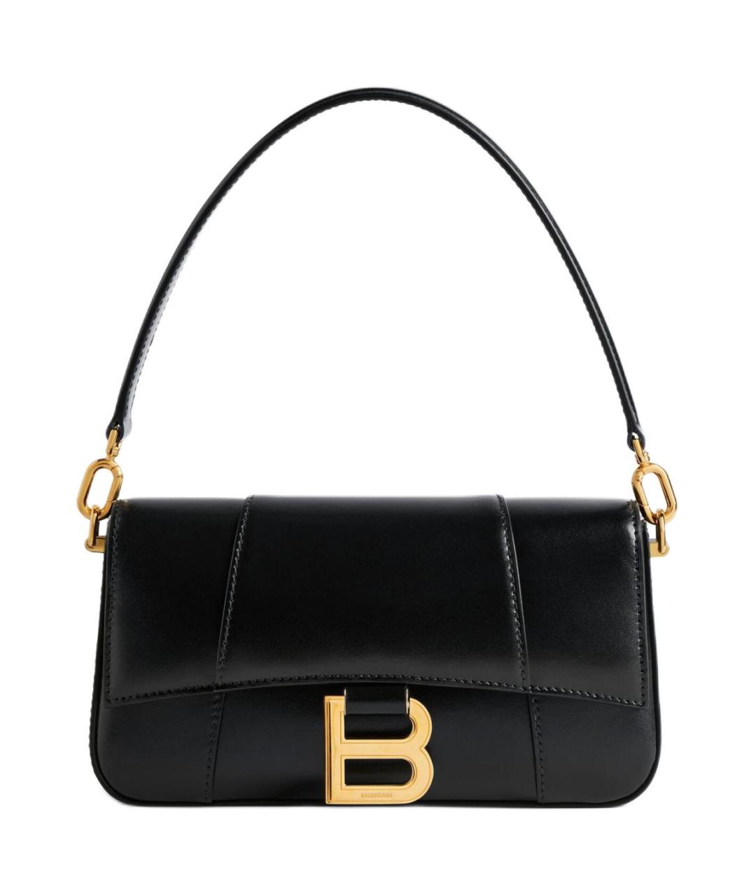 BALENCIAGA Черная кожаная сумка через плечо, фото 1