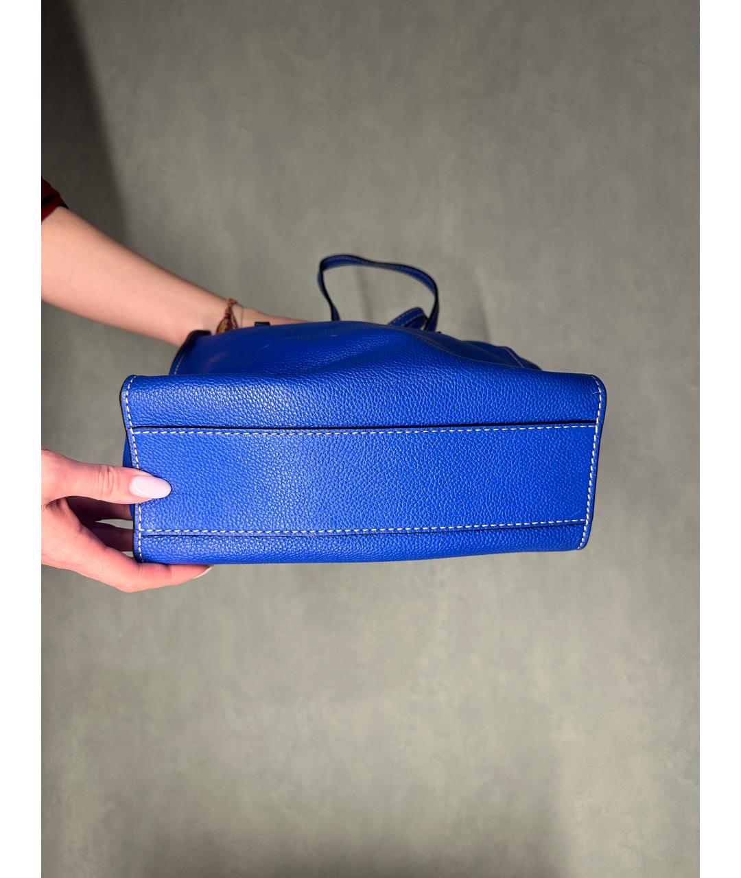 MARC JACOBS Синяя кожаная сумка тоут, фото 5