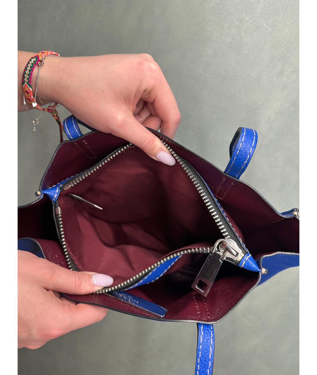 MARC JACOBS Синяя кожаная сумка тоут, фото 7