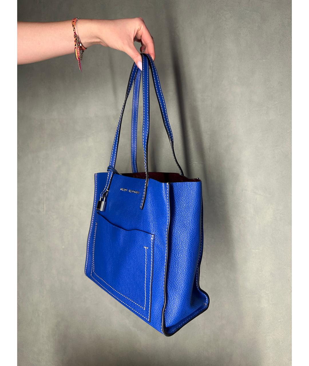 MARC JACOBS Синяя кожаная сумка тоут, фото 2
