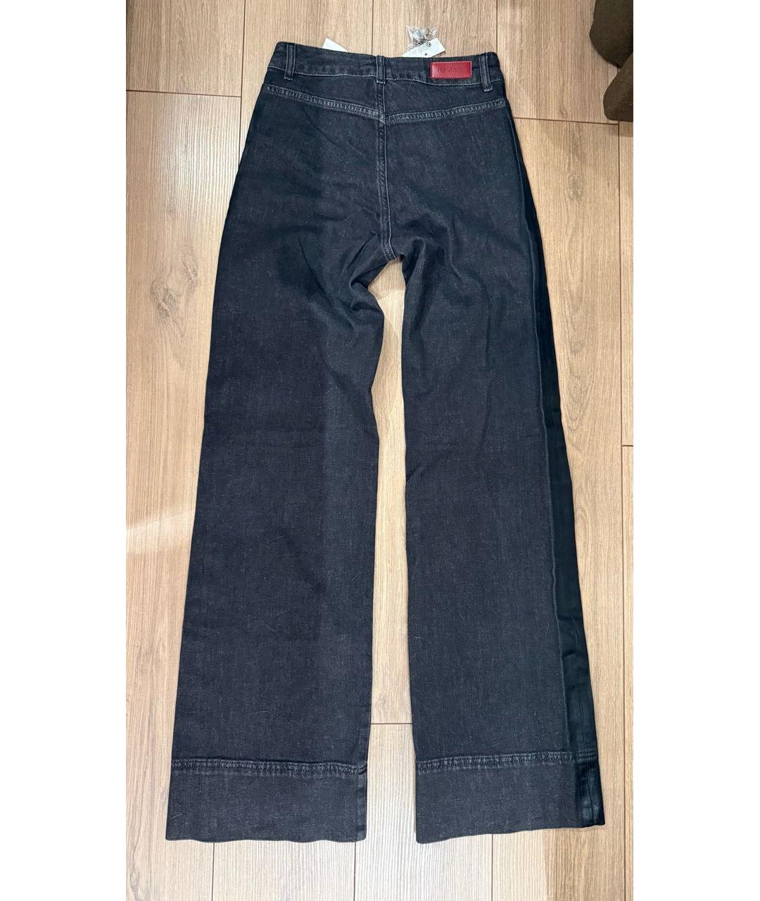 MAX&CO Антрацитовые хлопко-эластановые джинсы клеш, фото 3