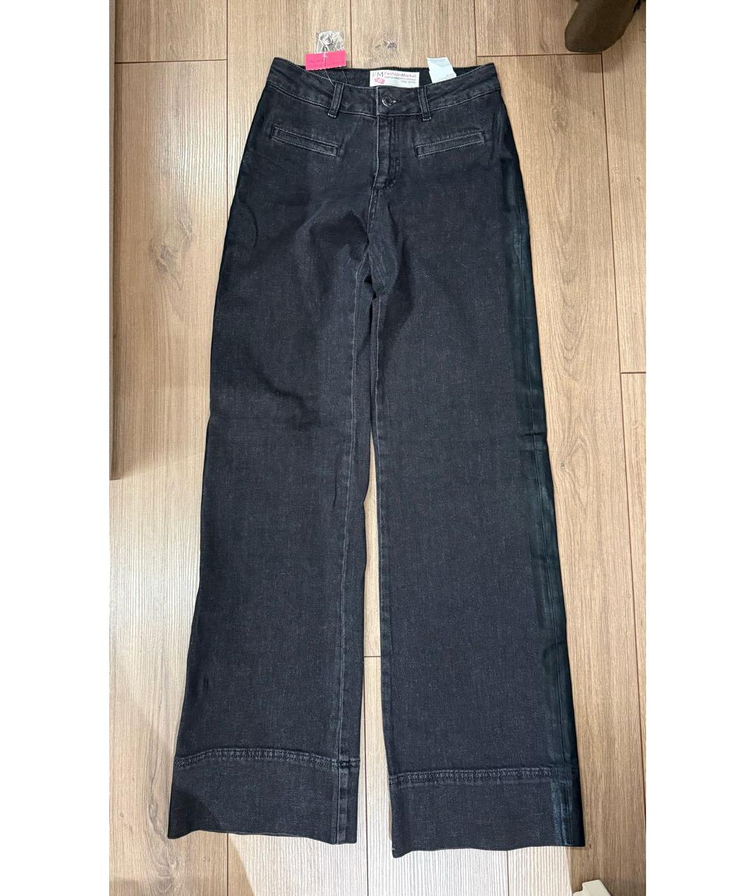 MAX&CO Антрацитовые хлопко-эластановые джинсы клеш, фото 7