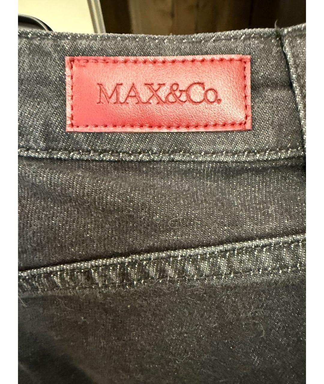 MAX&CO Антрацитовые хлопко-эластановые джинсы клеш, фото 4