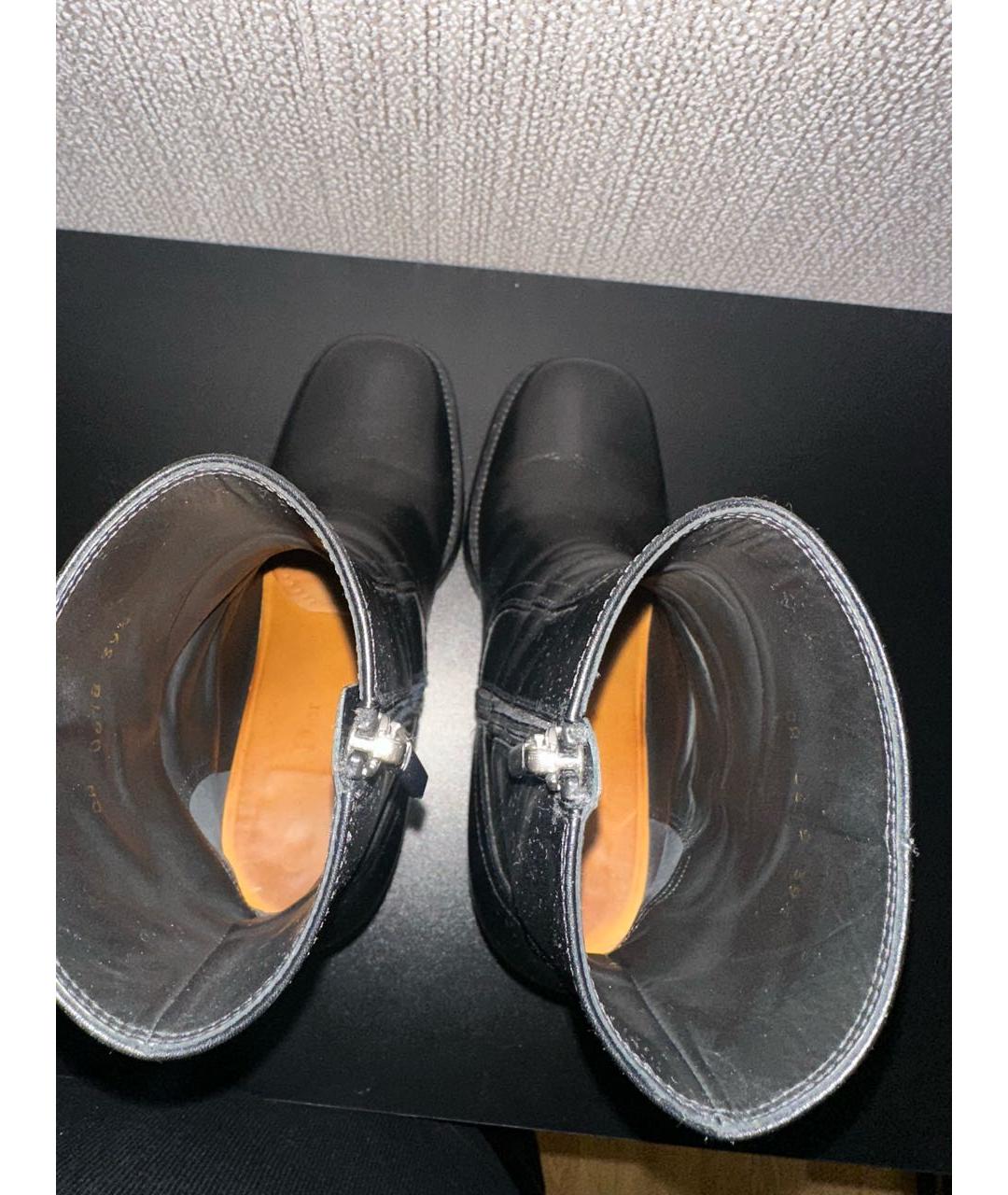 CHRISTIAN DIOR Черные кожаные ботильоны, фото 3